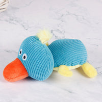 HKM-3123389 Molar Plush Toy for Pets - Long-Lasting Squeaking Cow and Duck Design in Corn Velvet