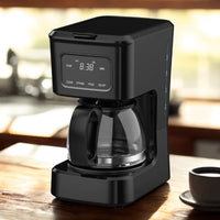 HKM-312403 4-Cup Coffee Maker with Clear Water Window and Glass Pot for Ground Coffee Brewing