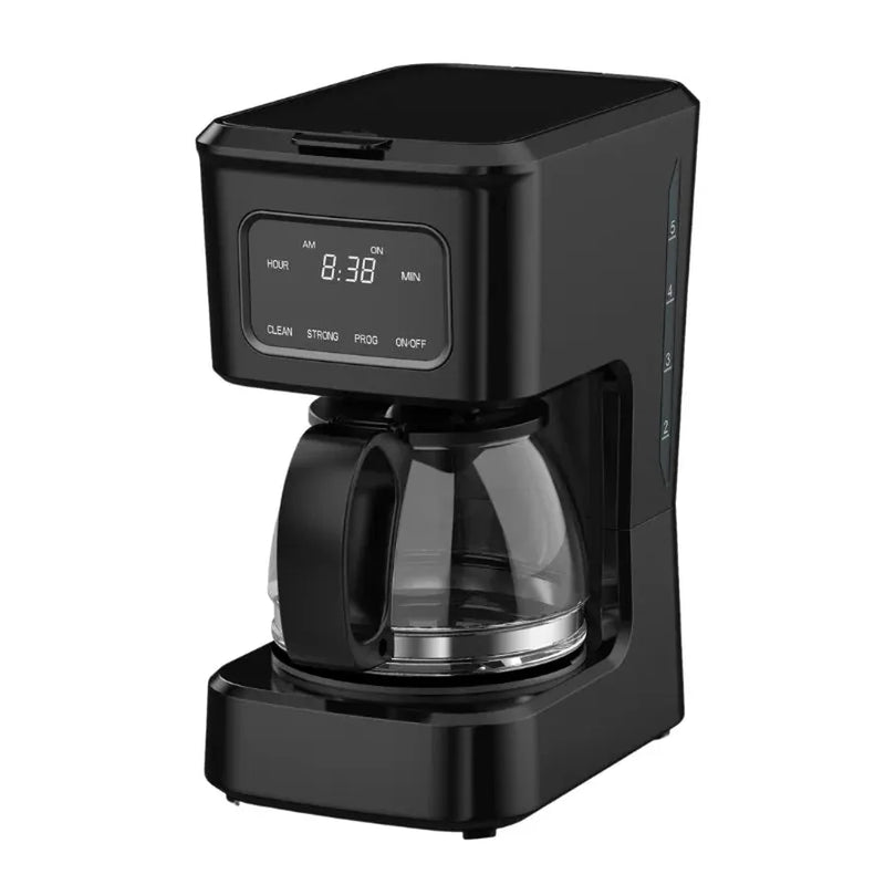 HKM-312403 4-Cup Coffee Maker with Clear Water Window and Glass Pot for Ground Coffee Brewing