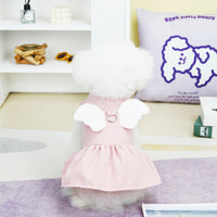 HKM-3124285 Casual Cotton Traction Skirt for Small Dogs ¨C Available in Blue and Brick Red