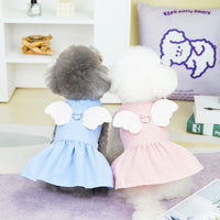 HKM-3124285 Casual Cotton Traction Skirt for Small Dogs ¨C Available in Blue and Brick Red