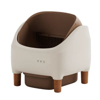 HKM-3125181 Automatic Semi-Closed Drawer Cat Litter Box - Shovel-Free Design in Multiple Colors