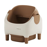 HKM-3125181 Automatic Semi-Closed Drawer Cat Litter Box - Shovel-Free Design in Multiple Colors