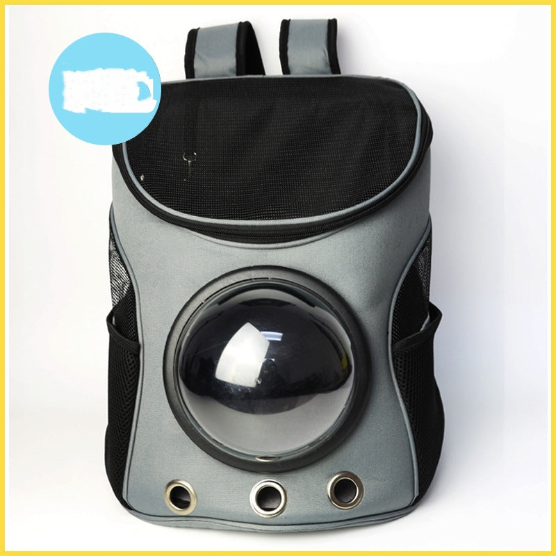 HKM-3125949 Large-Capacity Pet Backpack Carrier with Transparent Space Capsule Design for Cats and Dogs