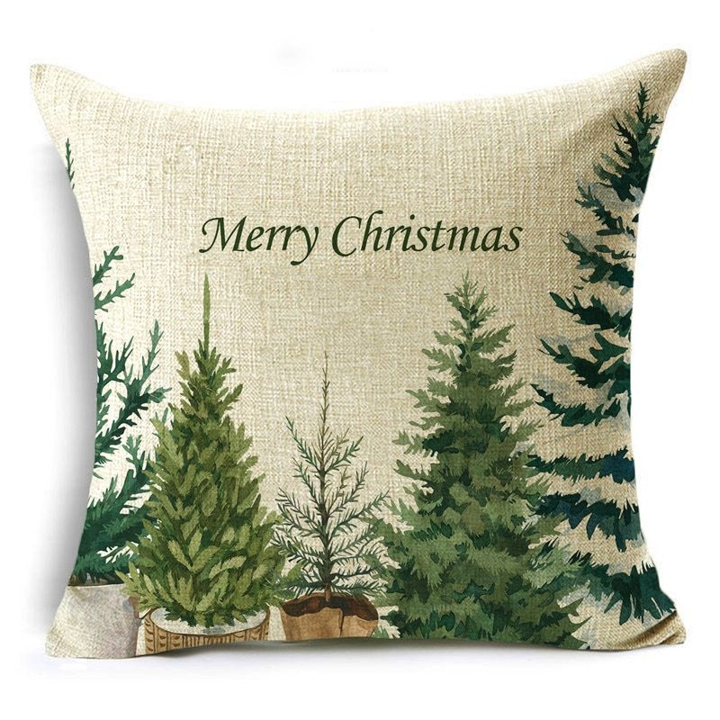 HKM-312723 Single-Sided Digital Printed Linen Pillow Cover - Nordic Style 45x45cm