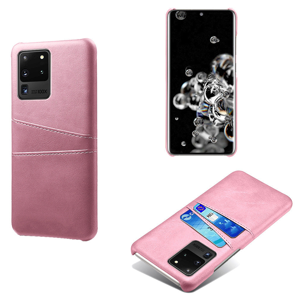 HKM-312915 Samsung Compatible Mobile Phone Case with Card Holder - PC + Leather, Various Colors Available
