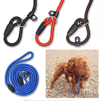 HKM-3129277 Durable Nylon Dog Traction Strap with Integrated P-Chain - Available in Various Colors and Sizes