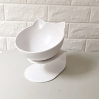 HKM-3129661 Transparent Double Cat Food Bowl with 15¡ã Neck Protection and Anti-Skid Base