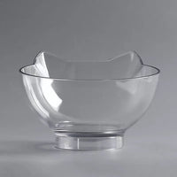 HKM-3129661 Transparent Double Cat Food Bowl with 15¡ã Neck Protection and Anti-Skid Base