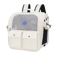 HKM-3131709 Portable Breathable Pet Backpack in Milky White, Gray, Green, Blue, and Pink