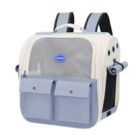 HKM-3131709 Portable Breathable Pet Backpack in Milky White, Gray, Green, Blue, and Pink