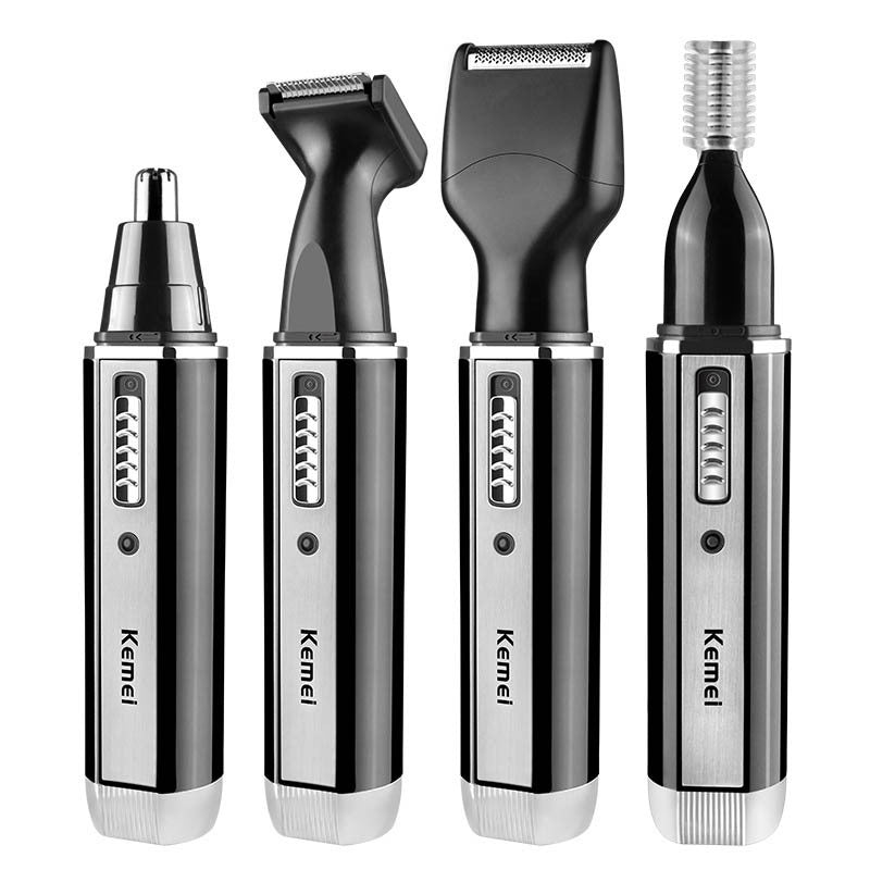 HKM-313235 Rechargeable Electric Nose Hair Trimming Kit with Eyebrow and Sideburn Grooming Tools