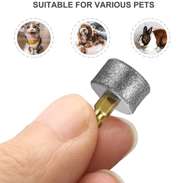 HKM-3133245 Replacement Grinding Head for Pet Nail Grinder - Copper, Durable Diamond Material, Easy to Install