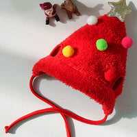 HKM-3133629 Christmas Cartoon Dog Cat Saliva Towel Bib and Hats for Pets up to 15kg