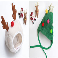 HKM-3133629 Christmas Cartoon Dog Cat Saliva Towel Bib and Hats for Pets up to 15kg