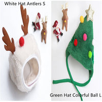 HKM-3133629 Christmas Cartoon Dog Cat Saliva Towel Bib and Hats for Pets up to 15kg