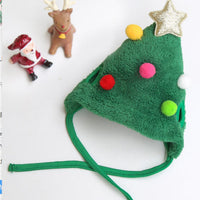 HKM-3133629 Christmas Cartoon Dog Cat Saliva Towel Bib and Hats for Pets up to 15kg