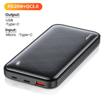 HKM-313363 Portable External Battery Power Bank - Polymer Lithium Ion Cell, Black or White, Plastic Shell