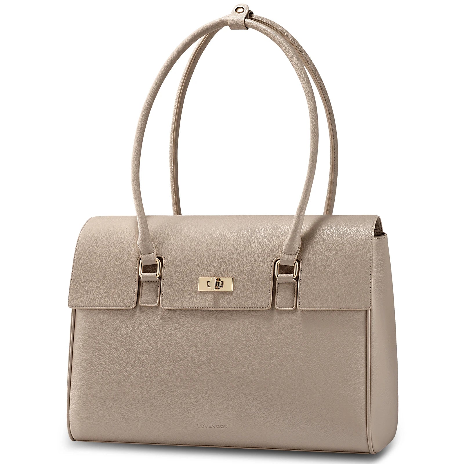 HKM-313363 Waterproof PU Leather Laptop Tote Bag for 15.6 Inch Laptops - Stylish Office Handbag and Messenger Bag
