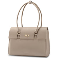 HKM-313363 Waterproof PU Leather Laptop Tote Bag for 15.6 Inch Laptops - Stylish Office Handbag and Messenger Bag