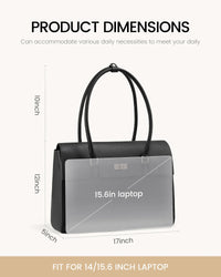 HKM-313363 Waterproof PU Leather Laptop Tote Bag for 15.6 Inch Laptops - Stylish Office Handbag and Messenger Bag