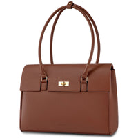 HKM-313363 Waterproof PU Leather Laptop Tote Bag for 15.6 Inch Laptops - Stylish Office Handbag and Messenger Bag