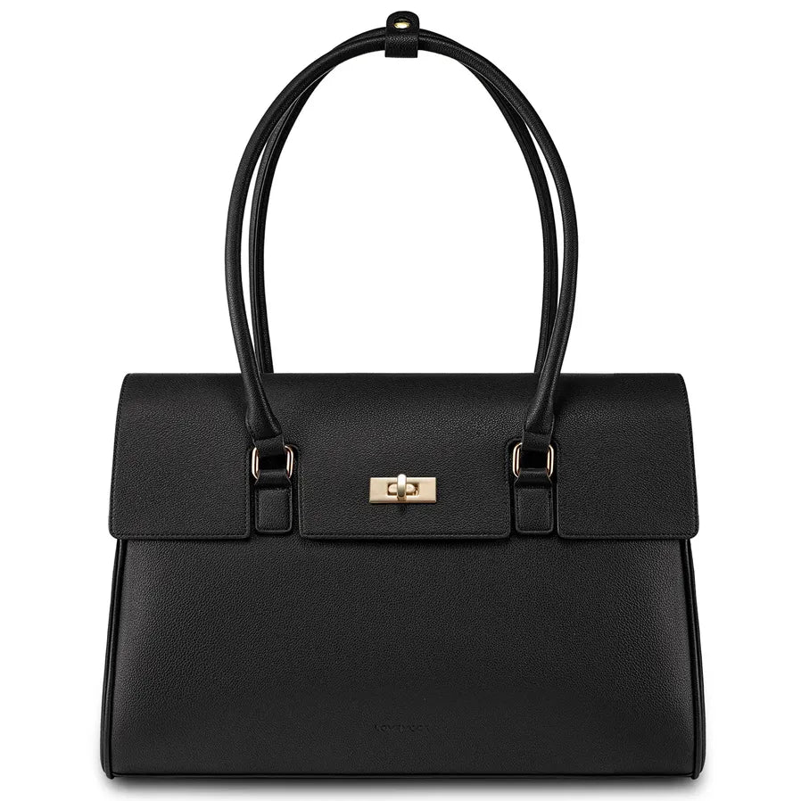 HKM-313363 Waterproof PU Leather Laptop Tote Bag for 15.6 Inch Laptops - Stylish Office Handbag and Messenger Bag