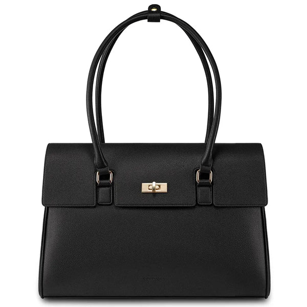 HKM-313363 Waterproof PU Leather Laptop Tote Bag for 15.6 Inch Laptops - Stylish Office Handbag and Messenger Bag