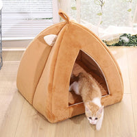 HKM-3135293 Cartoon Triangle Shaped Pet Nest for Dogs and Cats - Soft Plush with High Elastic Filling