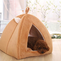HKM-3135293 Cartoon Triangle Shaped Pet Nest for Dogs and Cats - Soft Plush with High Elastic Filling