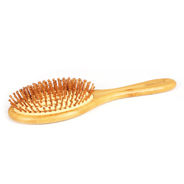 HKM-313555 Airbag Massage Wooden Comb with Antibacterial Bamboo Bristles for Scalp Health and Hair Growth