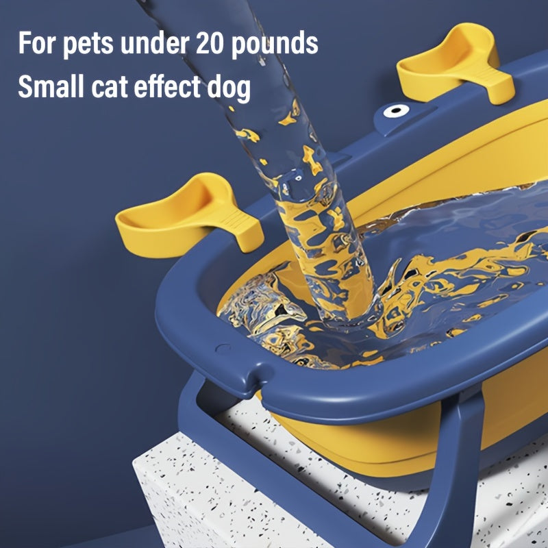 HKM-3136701 Portable Foldable Pet Tub for Cats and Small Dogs Under 20 Pounds - Durable and Easy to Clean