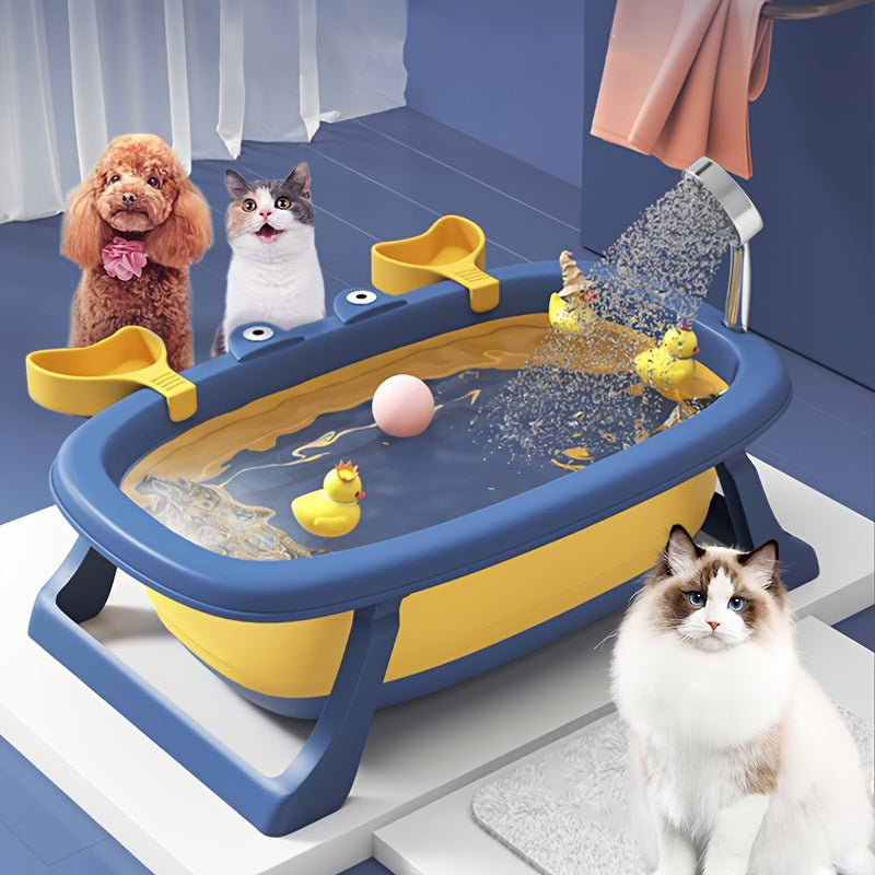 HKM-3136701 Portable Foldable Pet Tub for Cats and Small Dogs Under 20 Pounds - Durable and Easy to Clean