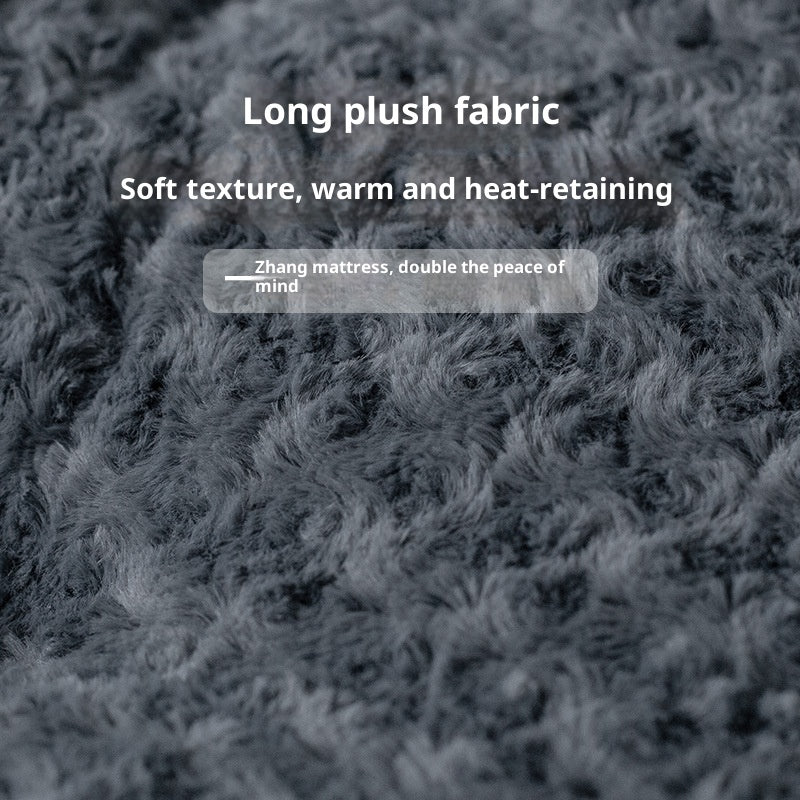 HKM-3137085 Thick Embossed Velvet Pet Mat in Dark Gray - Multiple Sizes Available