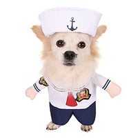 HKM-3139389 Fashion Minimalist Pet Costume for Cats and Dogs - Sailor Style, Polyester Material, Sizes S to XL