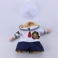 HKM-3139389 Fashion Minimalist Pet Costume for Cats and Dogs - Sailor Style, Polyester Material, Sizes S to XL