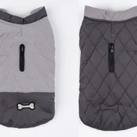 HKM-3139645 Double-Sided Waterproof Dog Jacket with Adjustable Closures and Leash Openings