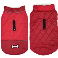 HKM-3139645 Double-Sided Waterproof Dog Jacket with Adjustable Closures and Leash Openings