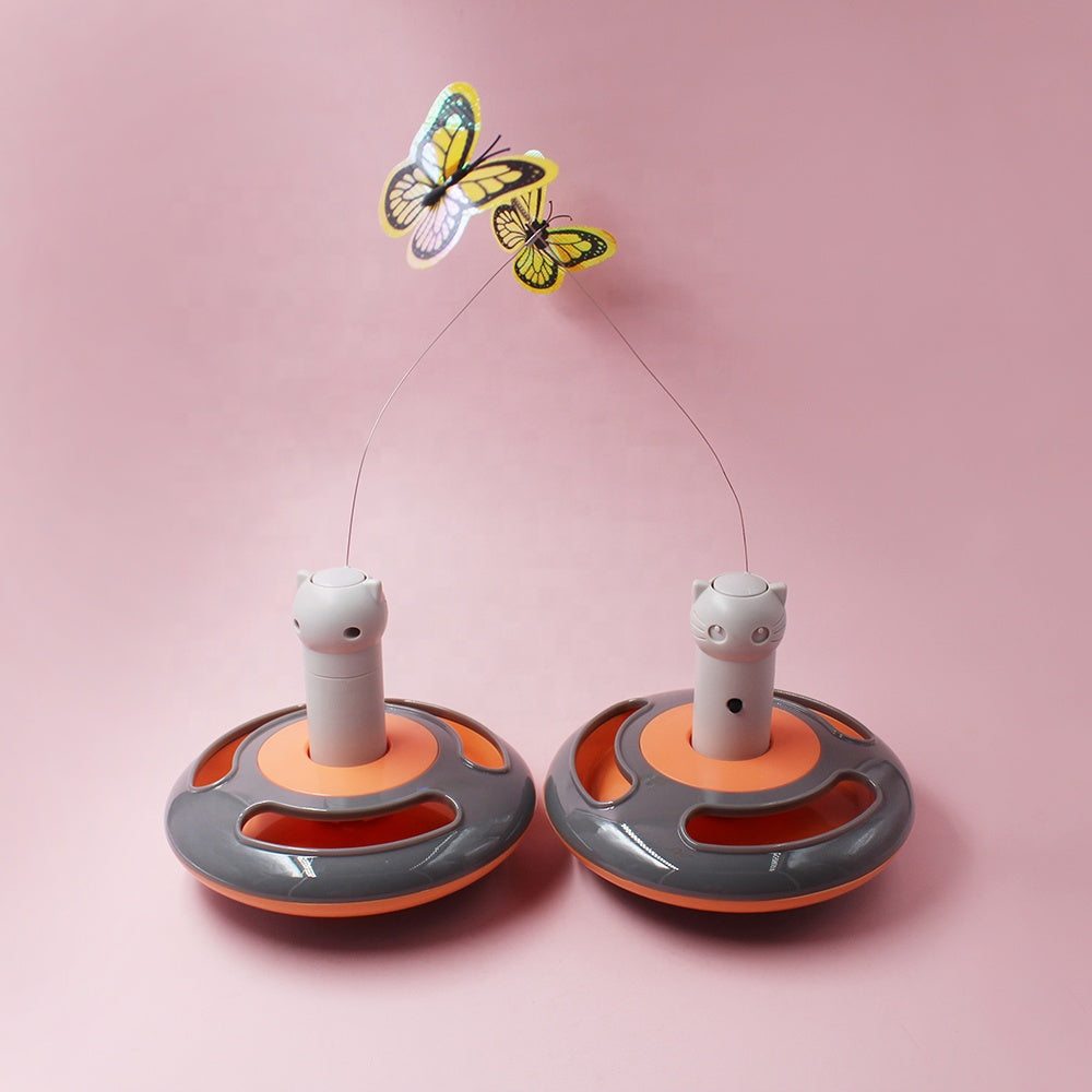 HKM-3141821 Electric Rotating Butterfly Cat Toy for Interactive Play and Entertainment