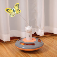 HKM-3141821 Electric Rotating Butterfly Cat Toy for Interactive Play and Entertainment