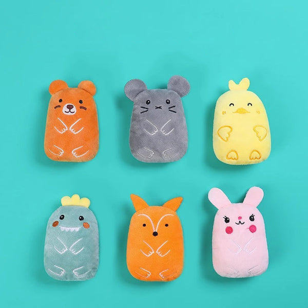 HKM-3142461 Catnip Chewing Plush Toy for Cats - Interactive Teeth Grinding and Vocal Toy - 11x8x4.5cm