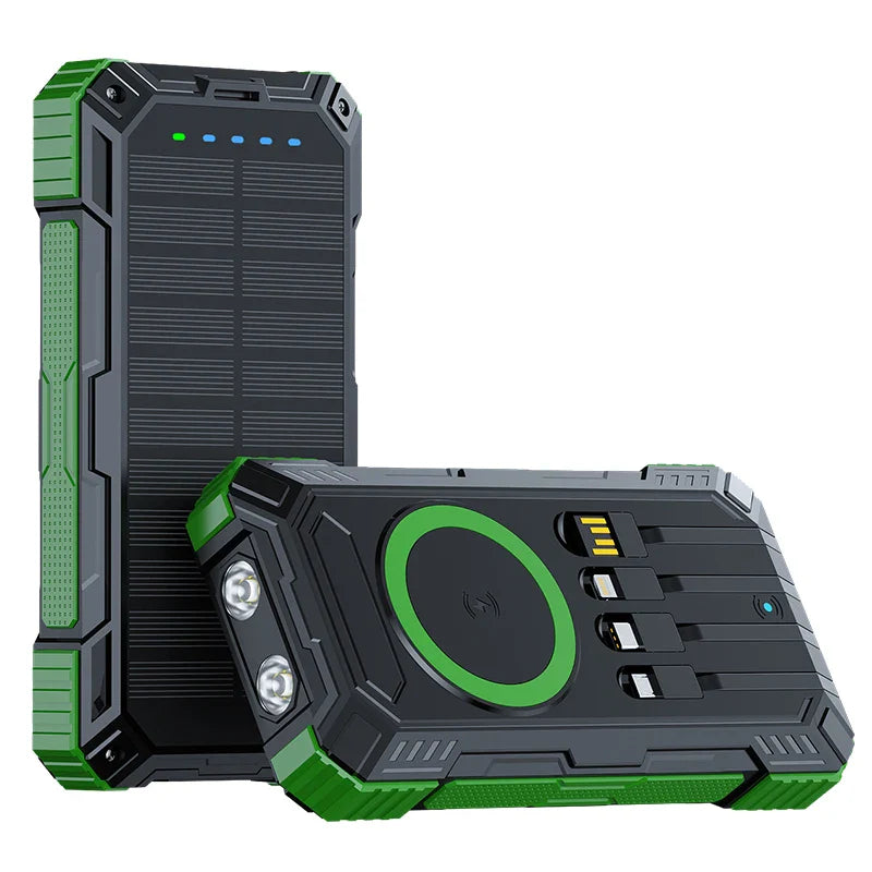 HKM-314323 Outdoor Waterproof Solar Power Bank 20000mAh with Fast Charging Portable Charger for Mobile Devices