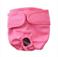 HKM-3143357 Pet Dog Velcro Underwear in Pink, Black, Blue, and Purple - Casual Cotton Design for Small to XL Dogs