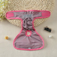 HKM-3143357 Pet Dog Velcro Underwear in Pink, Black, Blue, and Purple - Casual Cotton Design for Small to XL Dogs