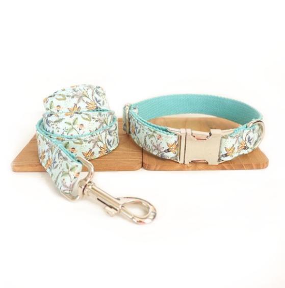 HKM-3144765 Soft Polyester Dog Collar in Orange and Blue, Available in XS to XL Sizes