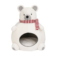 HKM-3145021 Cozy Bear Sponge Cat Nest - Warm and Soft Pet Bed for All Seasons