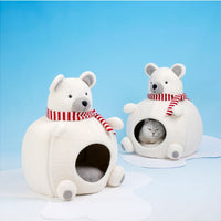 HKM-3145021 Cozy Bear Sponge Cat Nest - Warm and Soft Pet Bed for All Seasons