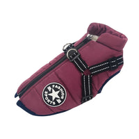 HKM-3145149 Waterproof Winter Dog Jacket with Reflective Adjustable Straps for Large Pets