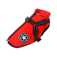 HKM-3145149 Waterproof Winter Dog Jacket with Reflective Adjustable Straps for Large Pets