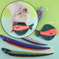 HKM-3145789 Canvas Cat Toy Set - Simulation Mint Fish Teaser for Dental Care, Assorted Styles